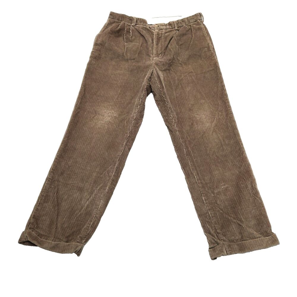 Brooks Brothers 346 Corduroy Pants Men’s 36 x 32 Beige Classic Fit Cotton